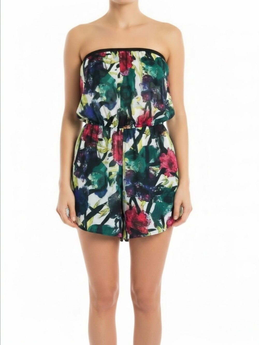Rachel Roy Floral Strapless Mini Dress |  SZ•Med